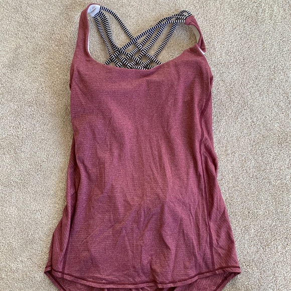 LuluLemon Scoop-Back Tank Top with Built in Bra - Picture 1 of 4